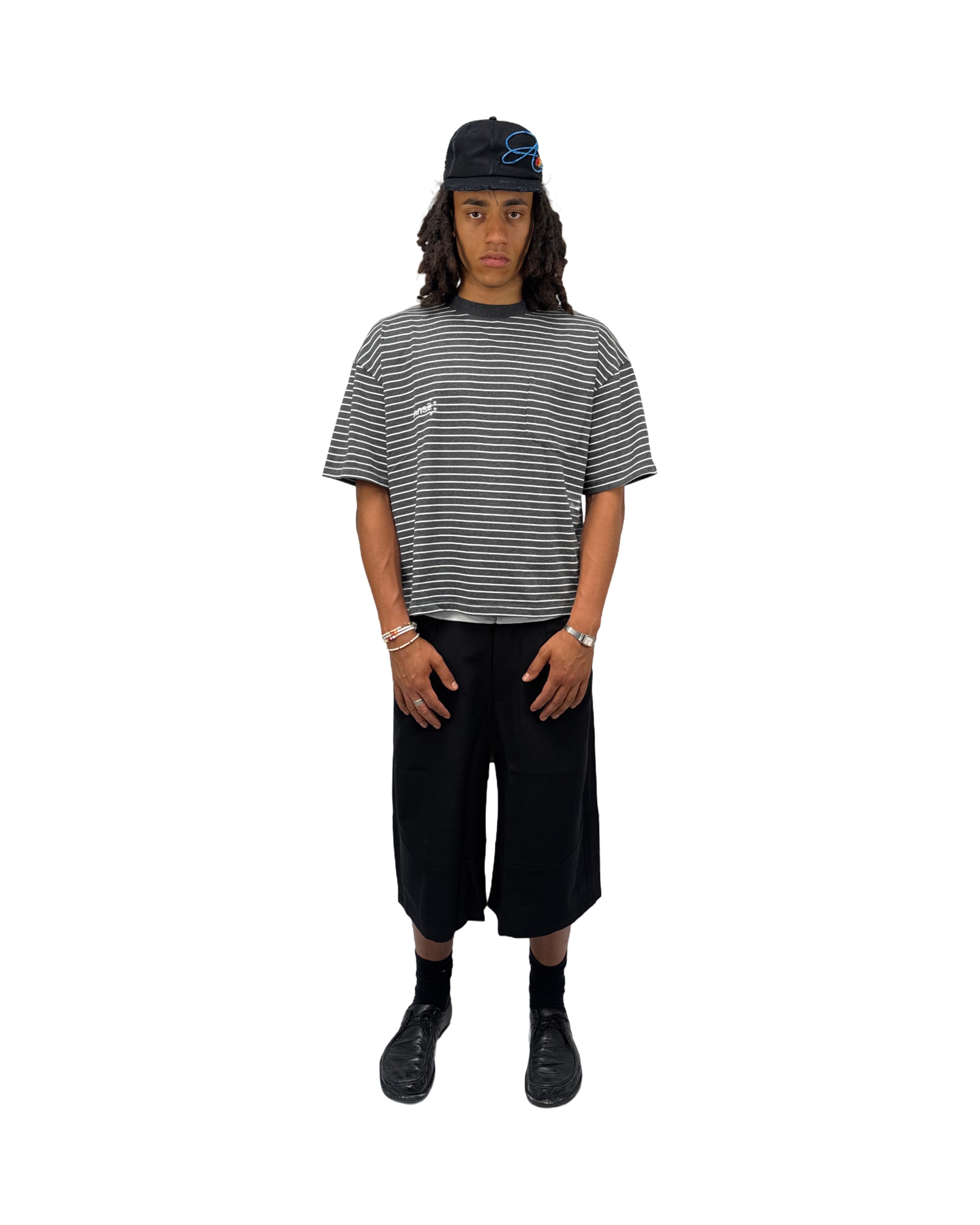 Striped Tee (Charcoal)
