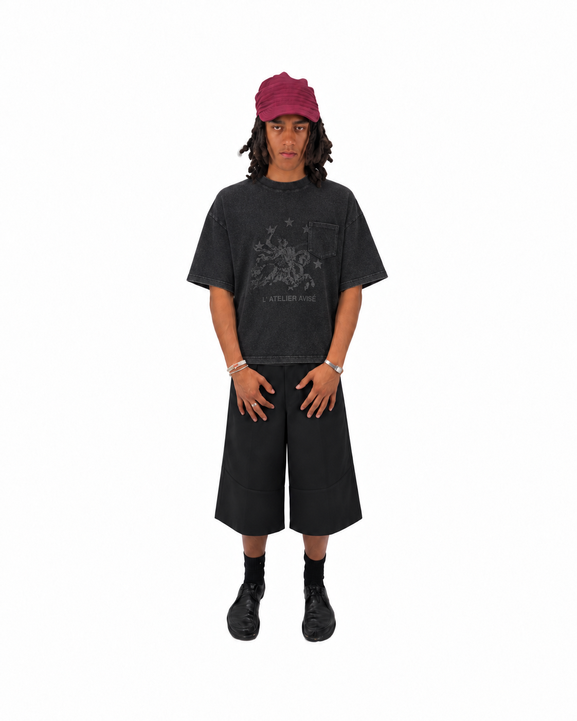L’Atelier Slub Tee (Washed Black)