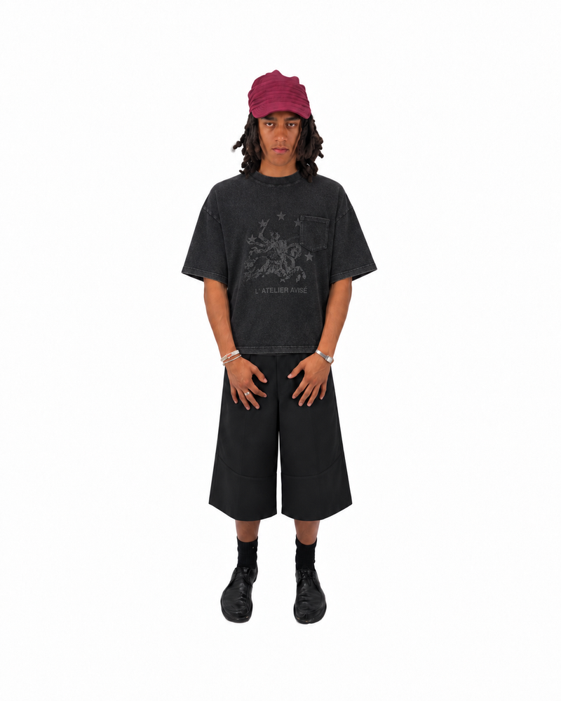 L’Atelier Slub Tee (Washed Black)