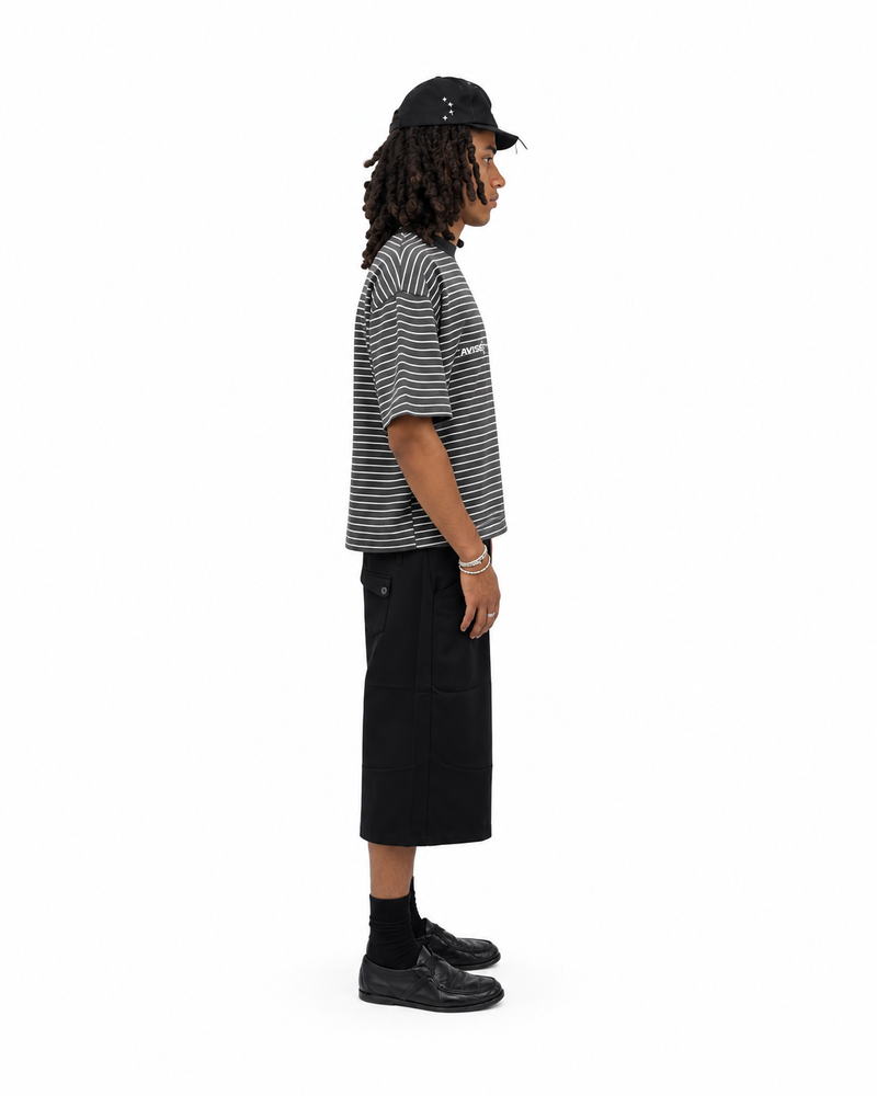 Striped Tee (Charcoal)