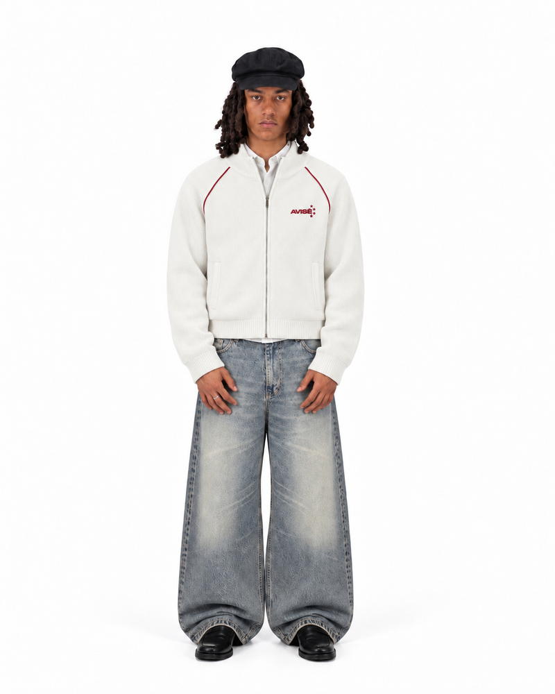 Euro Knit Jacket (White)