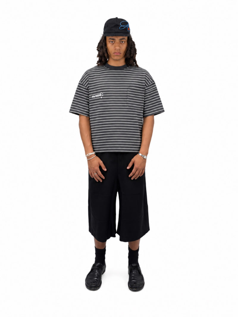 Striped Tee (Charcoal)
