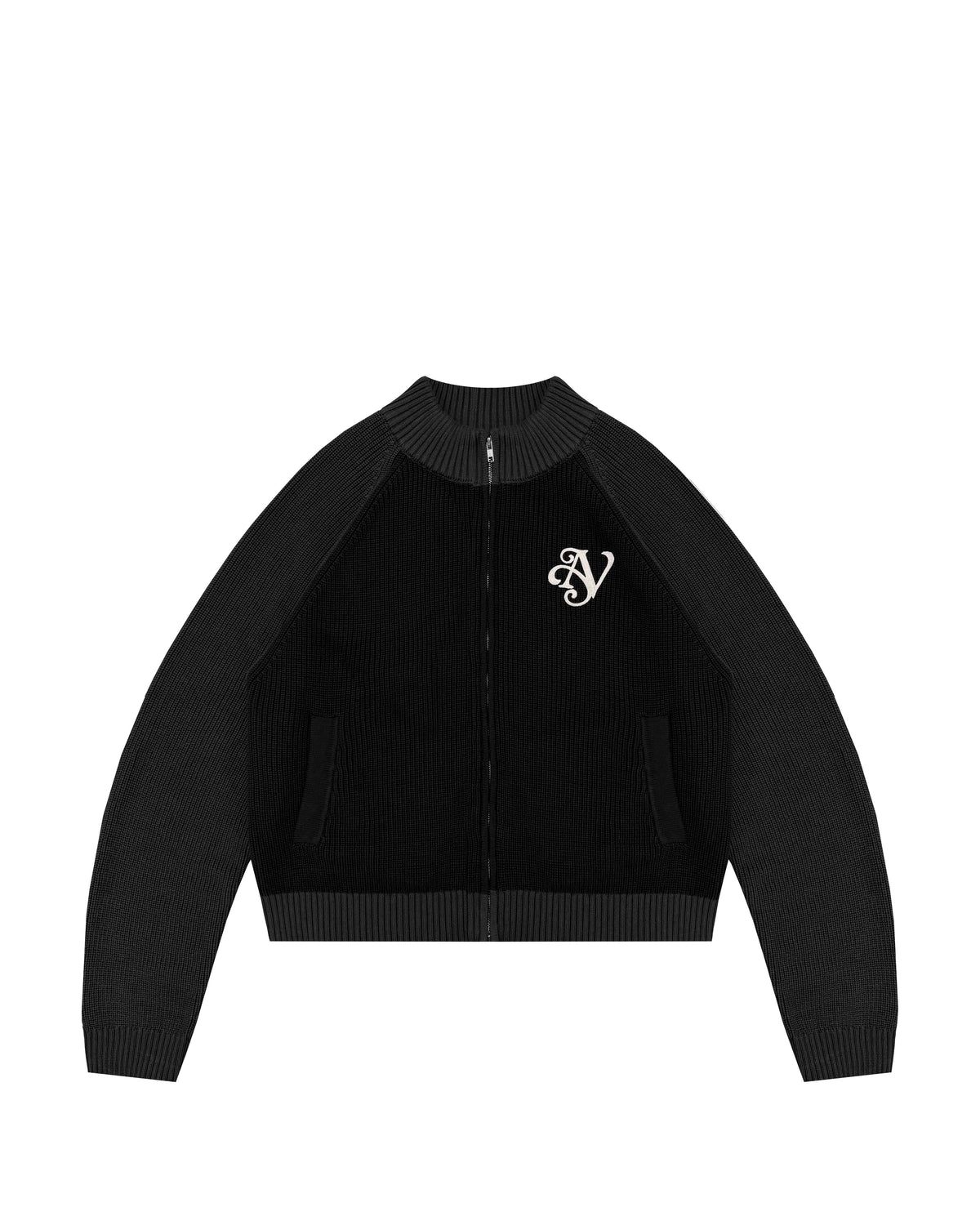 Knit Zip Jacket (Black)
