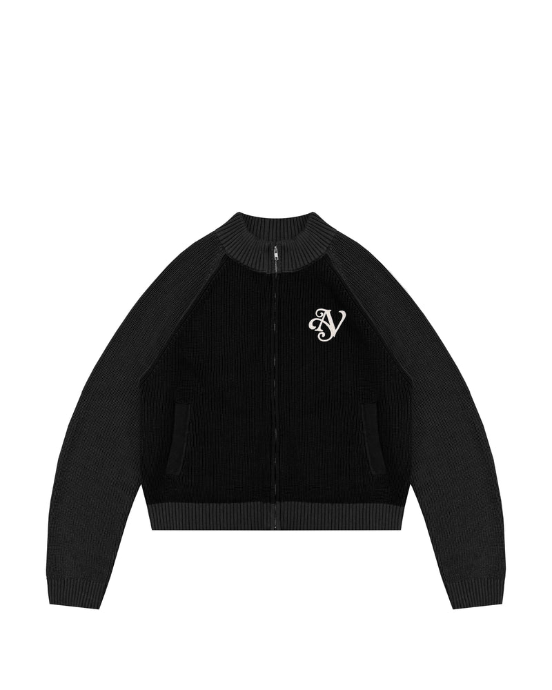 Knit Zip Jacket (Black)