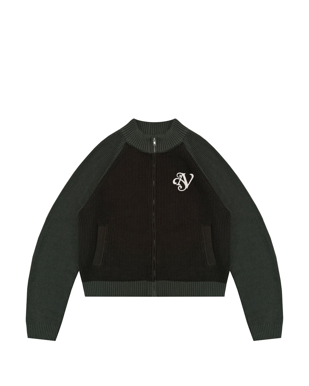 Knit Zip Jacket (Moss)